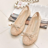 Women Ballet Shoes Flats Cut Out Leather Breathbale Moccains Women Boots