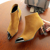Square Heel Boots Women Winter Chelsea Boots