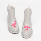 Women Retro Cute Ankle Rain Boots Non-Slip Waterproof Water Shoes