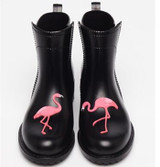 Women Retro Cute Ankle Rain Boots Non-Slip Waterproof Water Shoes