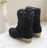 summer boots   with the new shoes lace openwork crochet boots