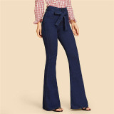 2019 High Waist Ladies Boyfriend Flared Jeans For Women Bell Bottom Female Black Denim Skinny Jeans Woman Large Sizes Mom Jeans