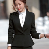 Office Suit for Woman Office Uniform Designs Elegant Full Sleeve White Slim Ruffle Blazer Skirt 2 Pieces Interview Suits ow0515