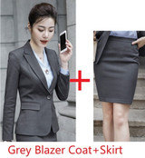 High Quality Fabric Autumn Winter Formal Uniform Styles Women Business Suits With Tops and Skirt Ladies Office Blazers Sets