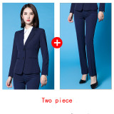 Work Formal Skirts Suits 2 Piece Set for Women Business Breasted Solid Blazer Jacket & Trouser & Skirt Office Lady Workwear Suit