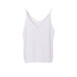 2019 Sexy Women Fashion Summer Icecream Camisole Bruiser Crop Top Glittering Knitting Vest Top V-Neck Blouse Casual Tank Tops