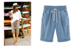 2019 Summer Plus size Shorts Women Candy Color Elastic Waist Comfortable Cotton Short Female shorts Large Size 7XL