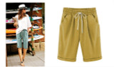 2019 Summer Plus size Shorts Women Candy Color Elastic Waist Comfortable Cotton Short Female shorts Large Size 7XL
