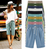 2019 Summer Plus size Shorts Women Candy Color Elastic Waist Comfortable Cotton Short Female shorts Large Size 7XL