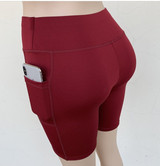 Women Pockets Workout Sexy Leggings Pink High Waist Push Up Leggings Summer Lady Fitness Floral Print Legging Pants Plus Size