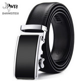 DWTS Men Belt Male Genuine Leather Belt Strap Belts For Men Top Quality Automatic Buckle black Belts Cummerbunds cinturon hombre