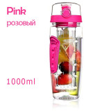 Portable water bottle Tritan Drinkware  Fruit Infuser Bottle