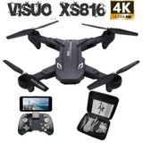 Visuo XS816 RC Drone with 50 Times Zoom WiFi FPV 4K /1080P Dual Camera Optical Flow Quadcopter Foldable Selfie Dron VS SG106 M70