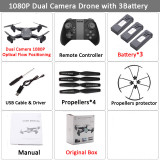 Visuo XS816 RC Drone with 50 Times Zoom WiFi FPV 4K /1080P Dual Camera Optical Flow Quadcopter Foldable Selfie Dron VS SG106 M70