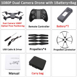 Visuo XS816 RC Drone with 50 Times Zoom WiFi FPV 4K /1080P Dual Camera Optical Flow Quadcopter Foldable Selfie Dron VS SG106 M70