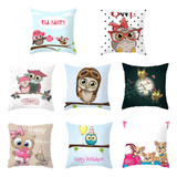 Lovely Cartoon Owl Dog Throw Pillow Case Sofa Bed Cushion Cover Home Decor 45cm x 45cm