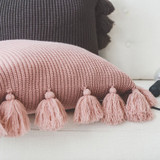 Solid Color Fringe Side Pillow Nordic Ins Style Wool Lantern Ball Pillow Creative Office Home Soft Sofa Cushion