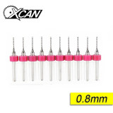 XCAN 10pcs/set 0.3mm to 1.2mm PCB mini drill Bit tungsten steel carbide for print circuit board cnc drill Bits Machine