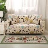 Elegant Modern Sofa Cover Spandex Elastic Polyester Floral 1/2/3/4 Seater Couch Slipcover Chair Living Room Furniture Protector