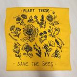 Plant These Harajuku Tshirt Women Causal Save The Bees T-shirt Cotton Wildflower Graphic Tees Woman Unisex Clothes