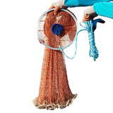 High Strength Small Mesh American Hand Cast Net with Sinkers Casting Fishing Network