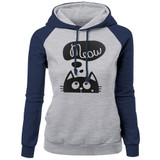 Women's Hoodies Sweatshirt Kawaii CAT MEOW Print