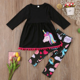 Unicorn Girls Clothing Sets Family Clothes Sets Kids Baby Girls Outfits Clothes Long Sleeve T Shirt Top+ Leggings Children 2Pcs