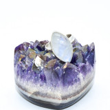 Moonstone Marquise in Sterling Silver Ring