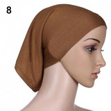 Islamic Muslim Women's Head Scarf Cotton Underscarf Hijab Cover Head Bonnet 6YOB