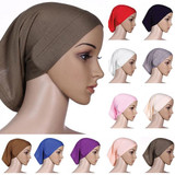 Newest Islamic Muslim Women's Head Scarf Cotton Underscarf Hijab Cover Headwrap