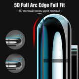 TOMKAS 5D Glass For iPhone XS Max XR Tempered Glass Full Cover Edge Screen Protector