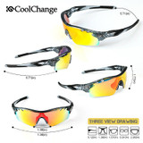 CoolChange Polarized Cycling Glasses Bike Outdoor Sports Bicycle Goggles Eyewear 5 Lens Myopia Frame