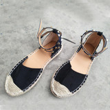 Plain  Flat  Ankle Strap  Round Toe  Casual Date Flat  Socofy  Sandals