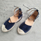 Plain  Flat  Ankle Strap  Round Toe  Casual Date Flat  Socofy  Sandals