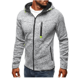 Men's Sports And Leisure Jacquard Sweater Fleece Cardigan Hooded Jacket