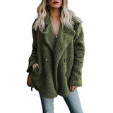 Women's Fashion Loose Plush Lapel Cardigan