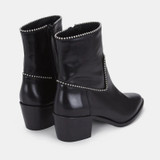 Fashion Women Rivet Mid Heel Chunky Boots