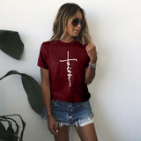 Casual Round Neck Printed Colour Short Sleeve T-Shirt Casual Round Neck Printed Colour Short Sleeve T-Shirt