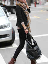Basic Black Notch Lapel Single Button Blazer