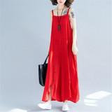 Summer Plain Casual Wide Leg Jumpsuit