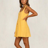 Fashion Sexy Solid Color Sling Mini Dress