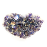 Large Polished Grade A Amethyst Druzy Heart with Angel Aura