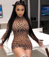 Leopard Sexy Body Mini Dress