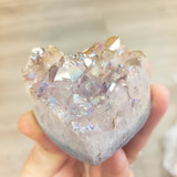Angel Aura Amethyst Druzy Heart