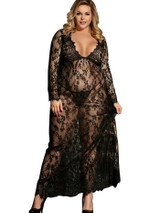 Plus Size Maxi Lace Lingerie Dress Plus Size Maxi Lace Lingerie Dress