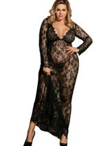 Plus Size Maxi Lace Lingerie Dress Plus Size Maxi Lace Lingerie Dress