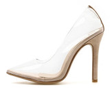 Transparent Leopard Grain Heel Stilettos