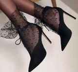 Fashionable Lace High Heels