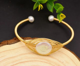 Handmade Natural Pearl Fine Jewelry Bangle