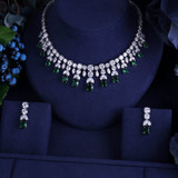 Sparking Cubic Zircon Drop Earring Necklace